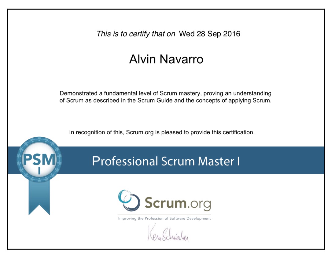 Professional Scrum Master I